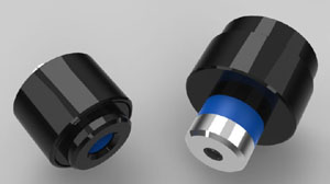 internal and external bore leak test connectors