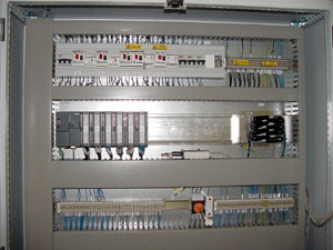 typical machine control panel